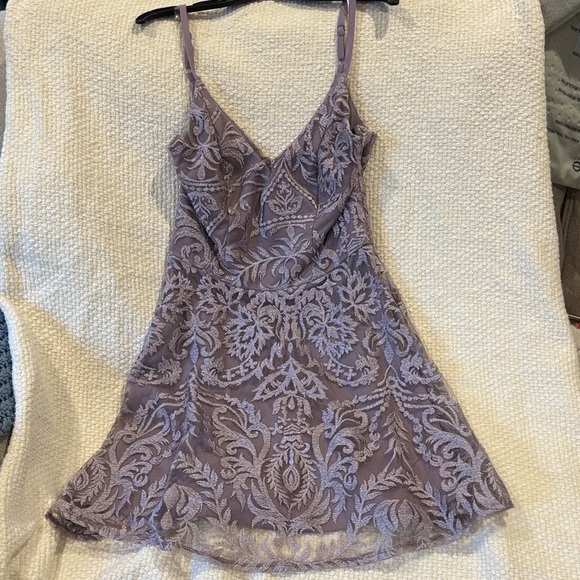 Speechless Lavender Lace Dress - Picture 1 of 6